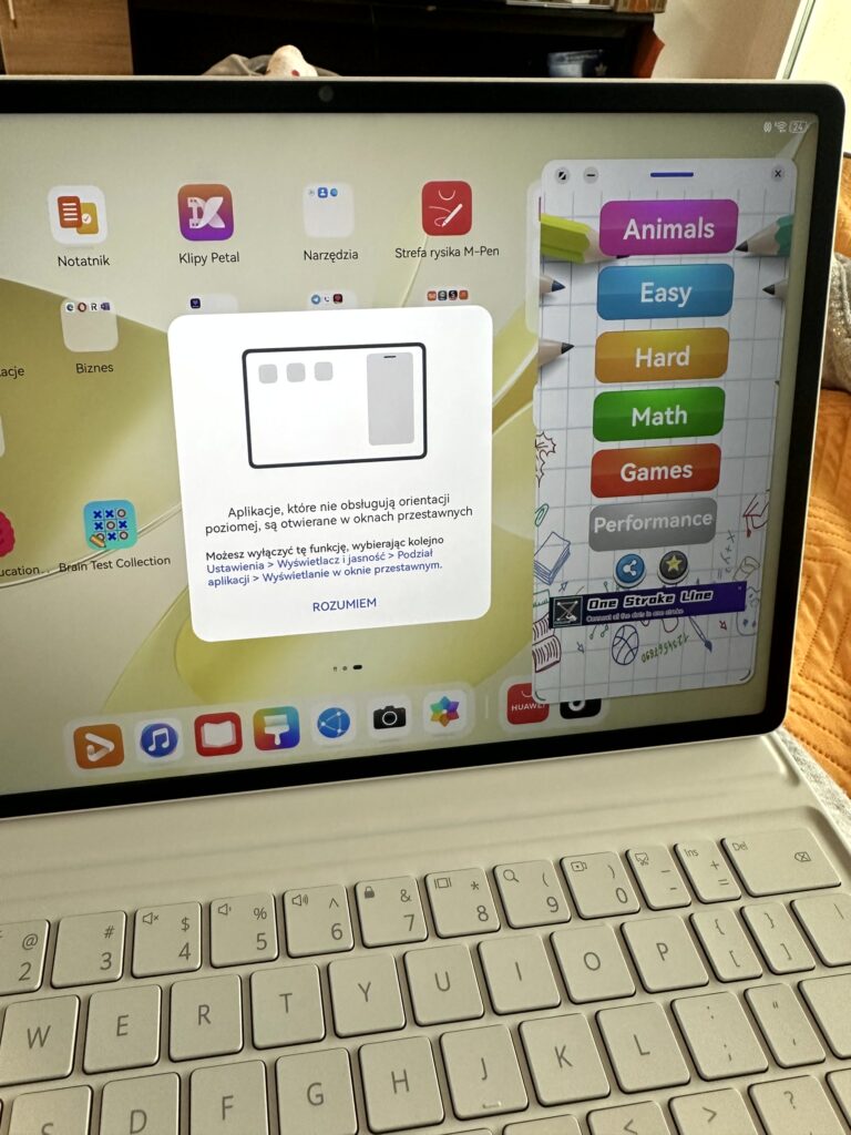 Huawei MatePad 12 X dzielenie ekranu